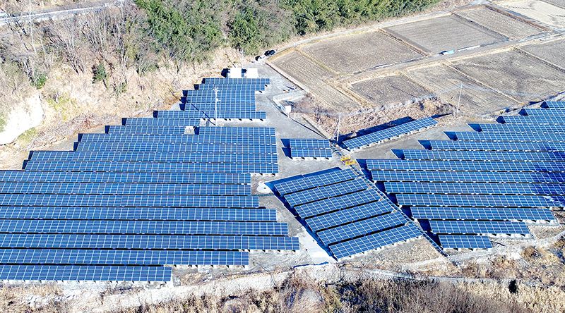 Facilities for the Itoi Solar Photovoltaic Power Station of Kanetsukyoshin in Showa Village